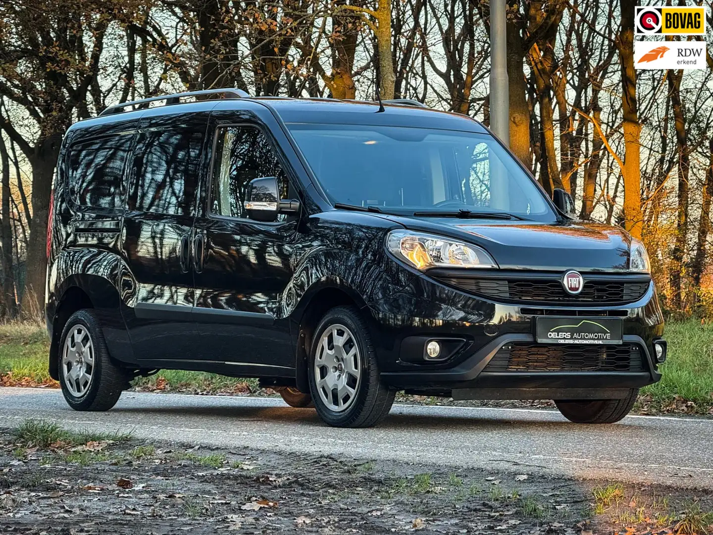 Fiat Doblo Cargo 1.4 Maxi L2H1 Benzine Schuifdeur| Airco | Ma Zwart - 1