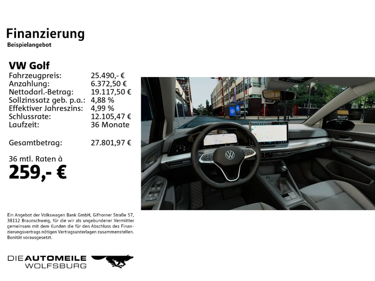 Volkswagen Golf VIII 1.5 TSI Life Einparkhi v+h/ACC/Kamera Black - 2