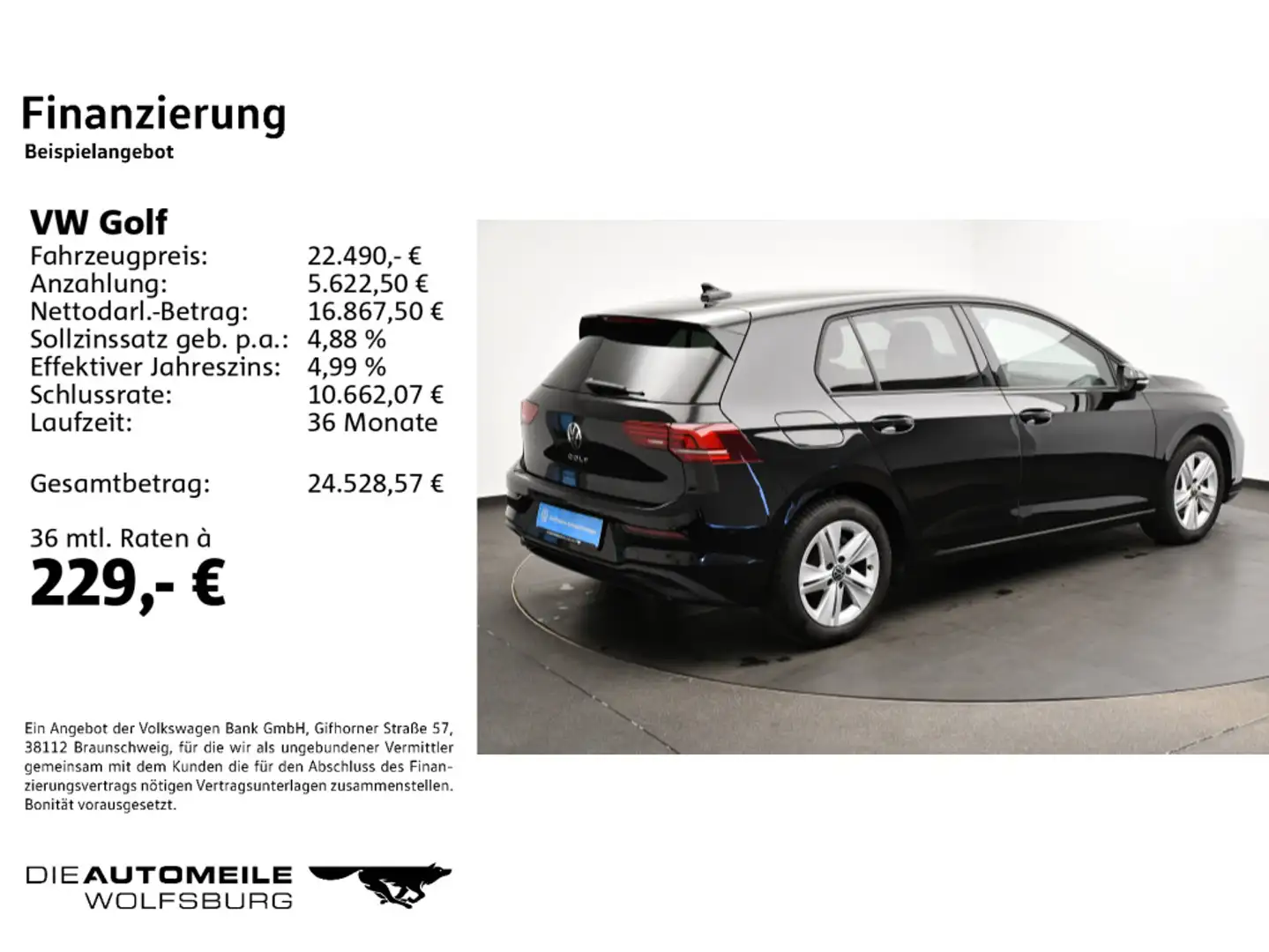 Volkswagen Golf VIII 1.5 TSI Life Einparkhi v+h/ACC/Kamera Schwarz - 2