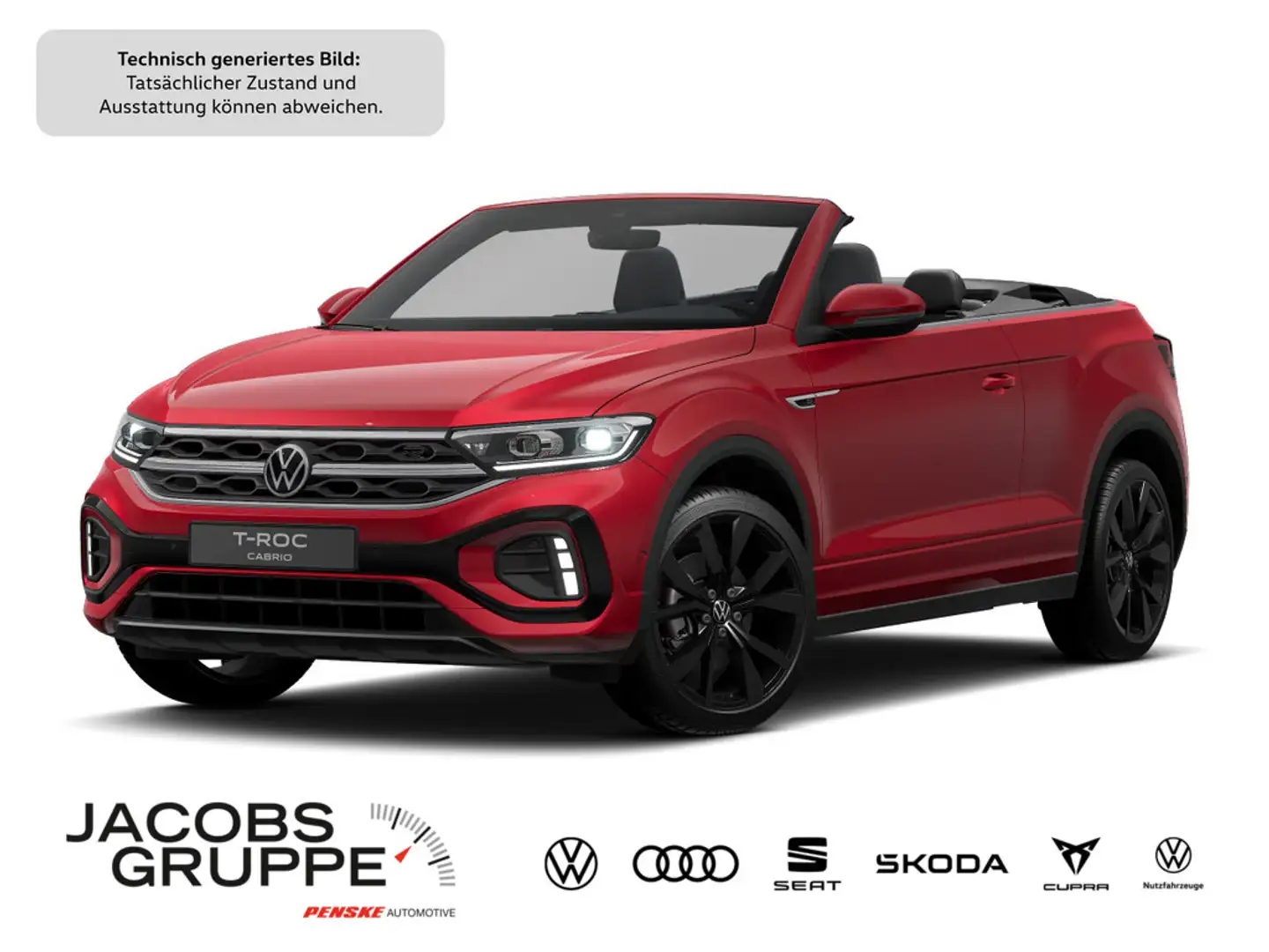 Volkswagen T-Roc Cabriolet 1.5 TSI DSG R-Line LED/Navi/Sitzh/ACC/PDC Rouge - 1