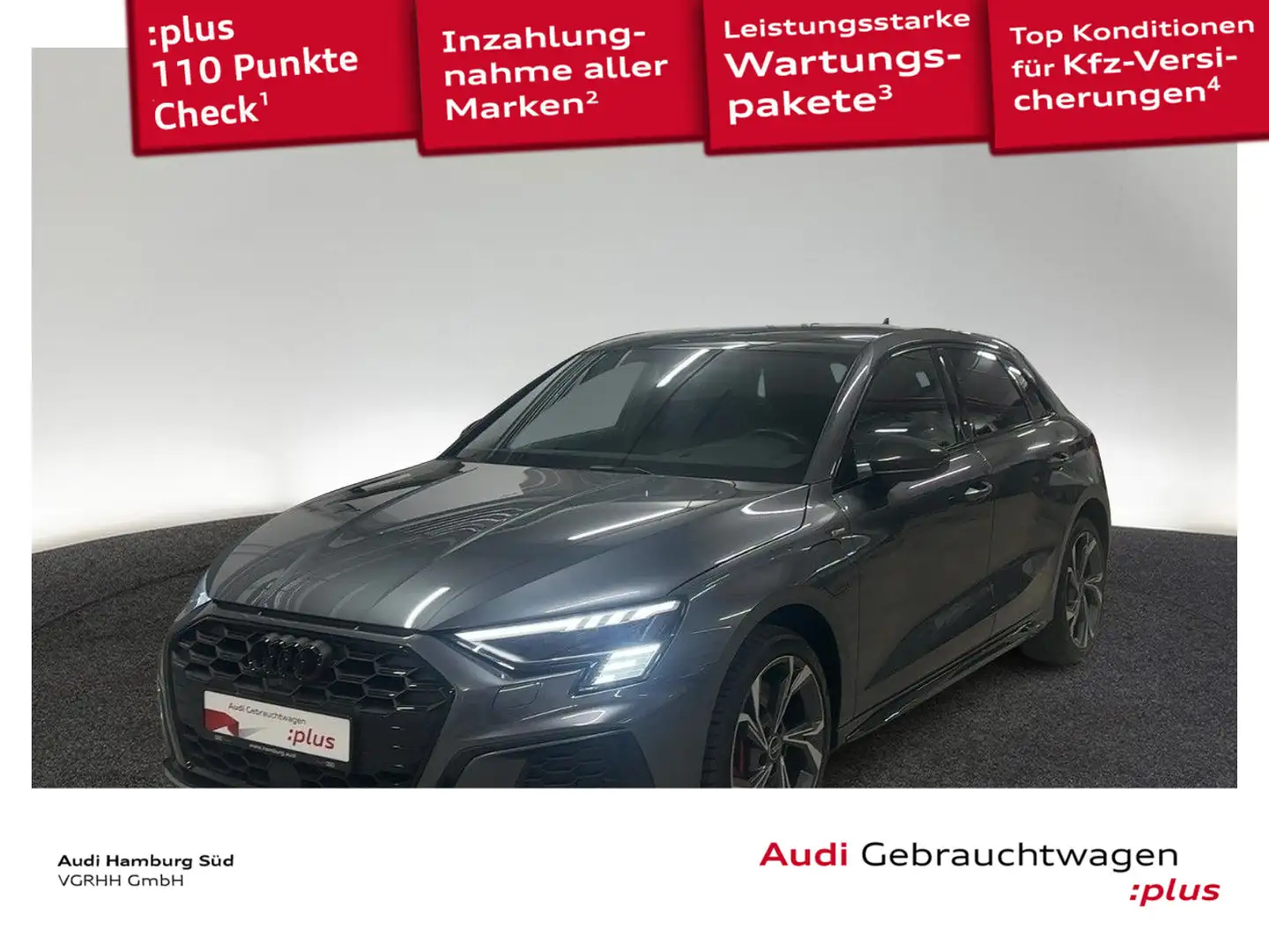 Audi A3 45 TFSI e 2xS LINE/CARBON/PANO/HUD Grau - 1