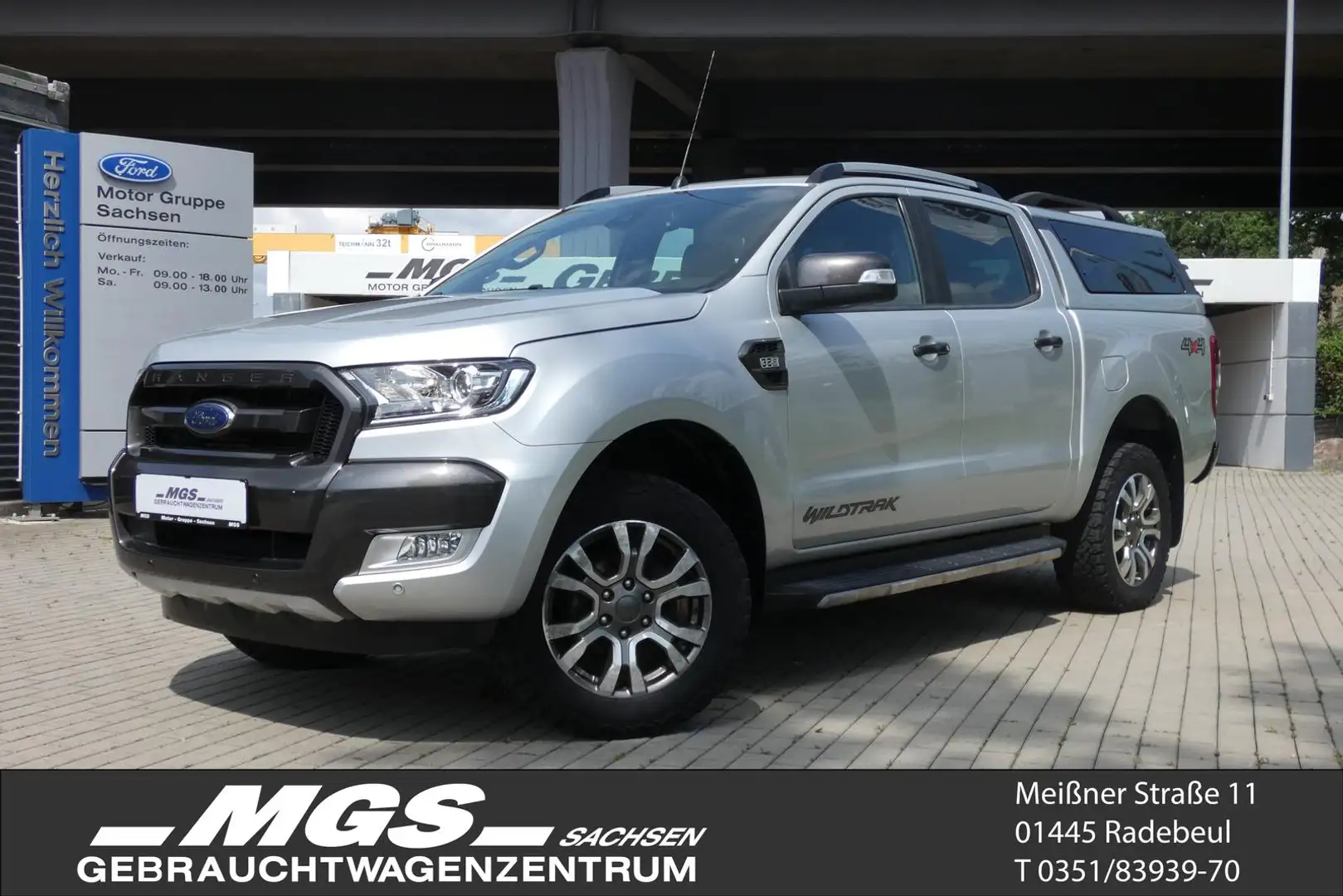 Ford Ranger 3.2 ,Wildtrak'  #DOKA #4X4 #ACC #NAVI #AHK #KAM #D Silber - 1