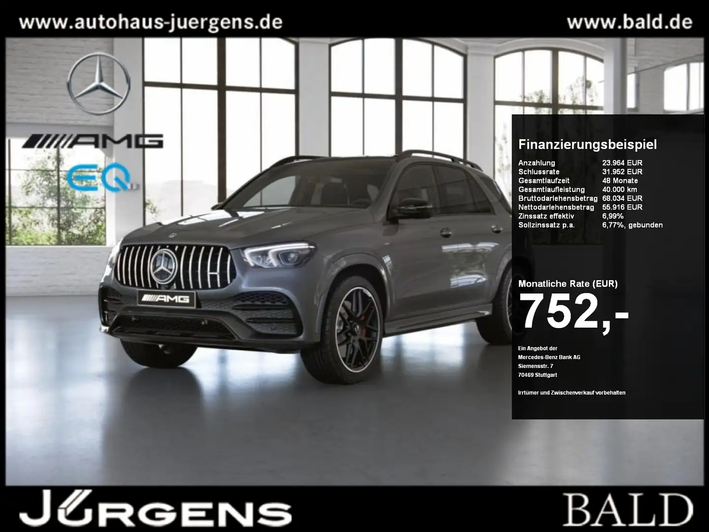 Mercedes-Benz GLE 53 AMG AMG GLE 53 4MATIC+ +MBUX+LED+Sitzklima+Wide+Pano Сірий - 1