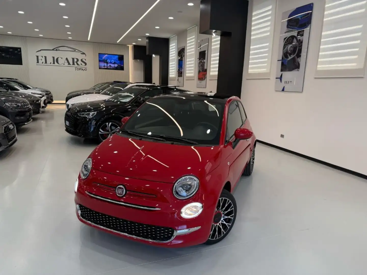 Fiat 500 1.0 Hybrid Red-CERCHI DA 16-TETTO PANORAMICO Rosso - 2