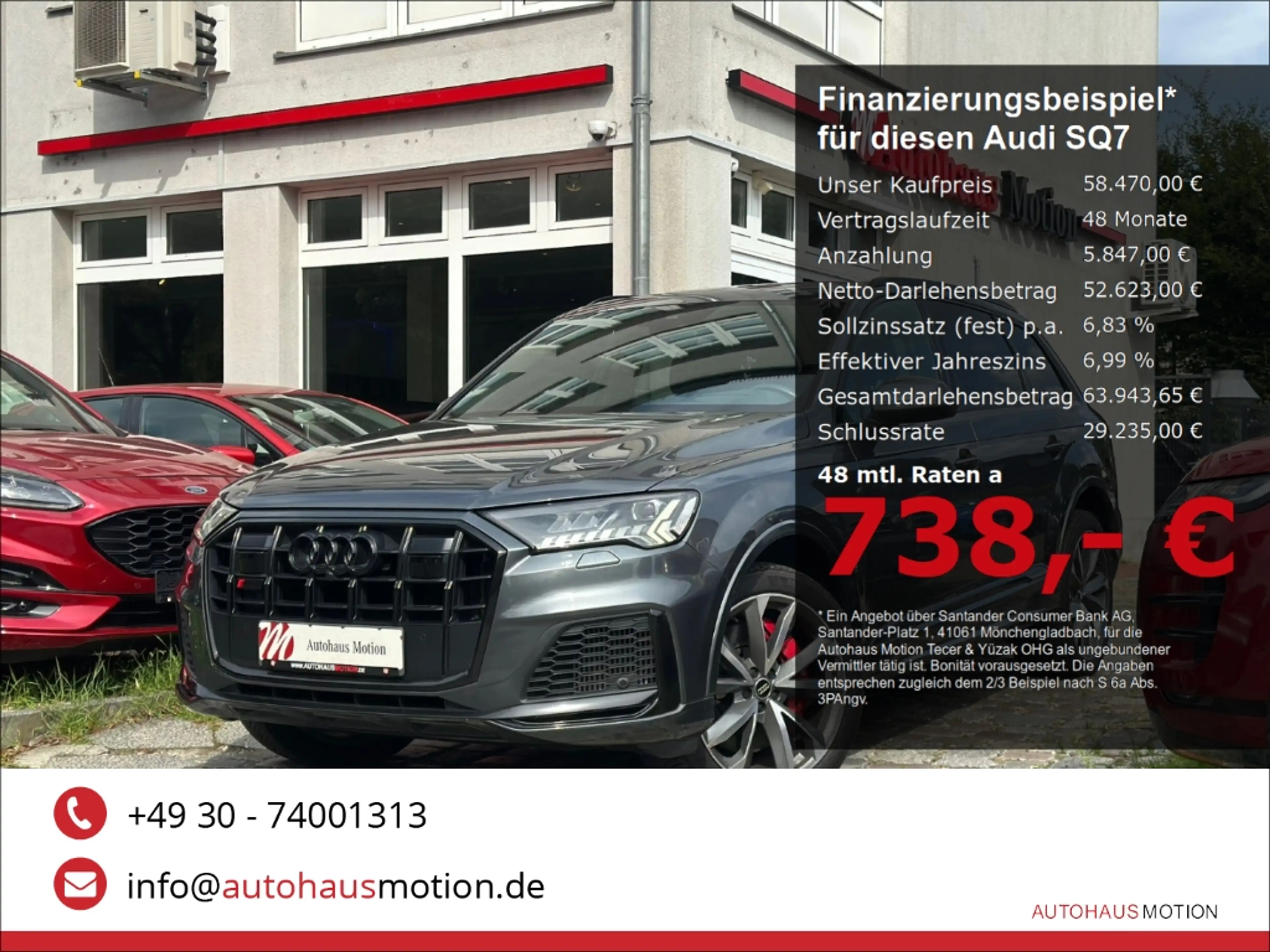 Audi SQ7 4.0 quattro TDI 21'LM Matrix Pano HUD Kamera Luftf