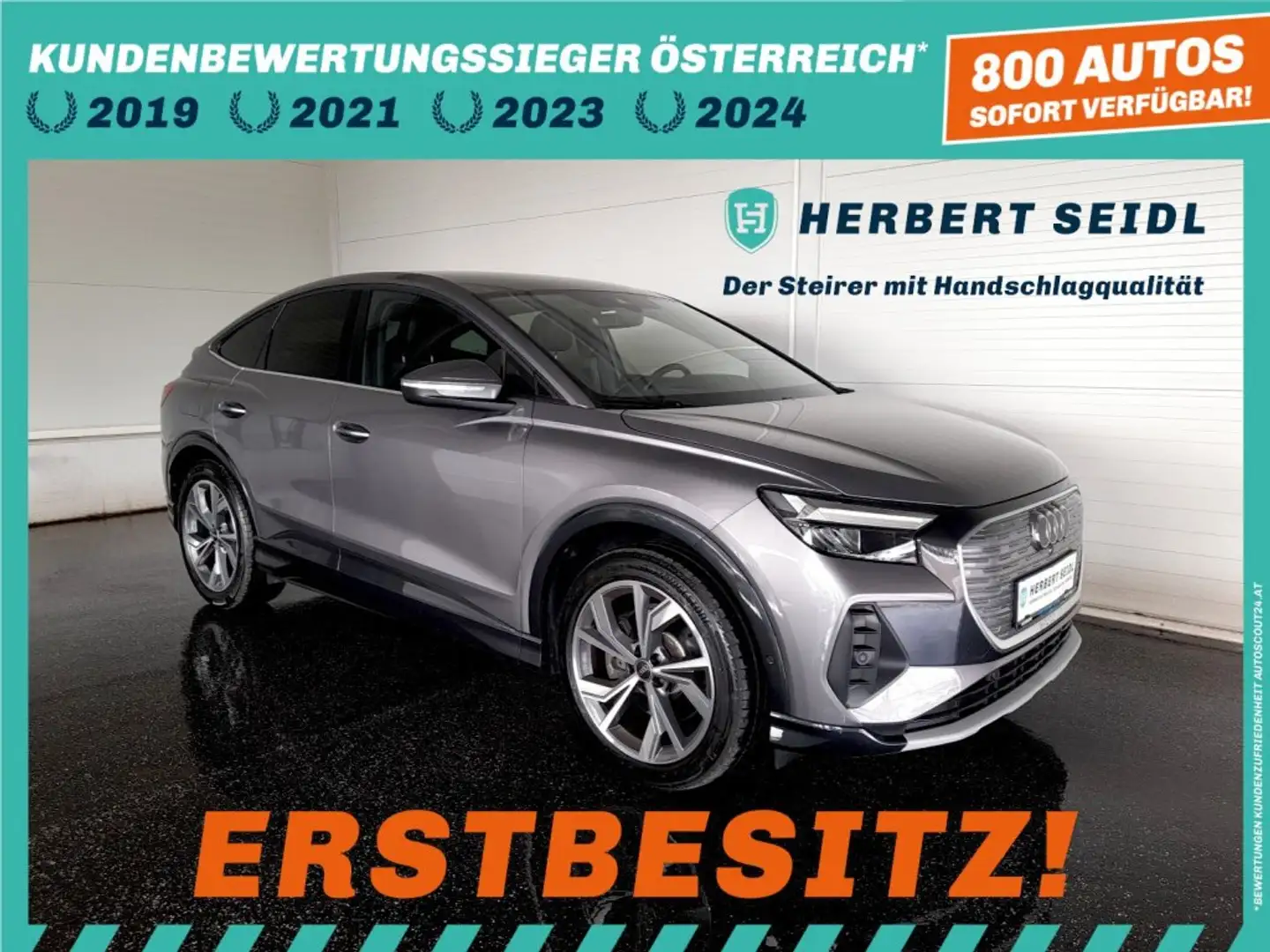 Audi Q4 e-tron SB ADVANCED 40 82kWh Aut. *20 ZOLL / VOLL LED / AMBIENTELICHT PLUS / NAVI / VOLLEDER & SHZG / SONOS SOUND / 3- ZONEN-KLIM Grau - 1