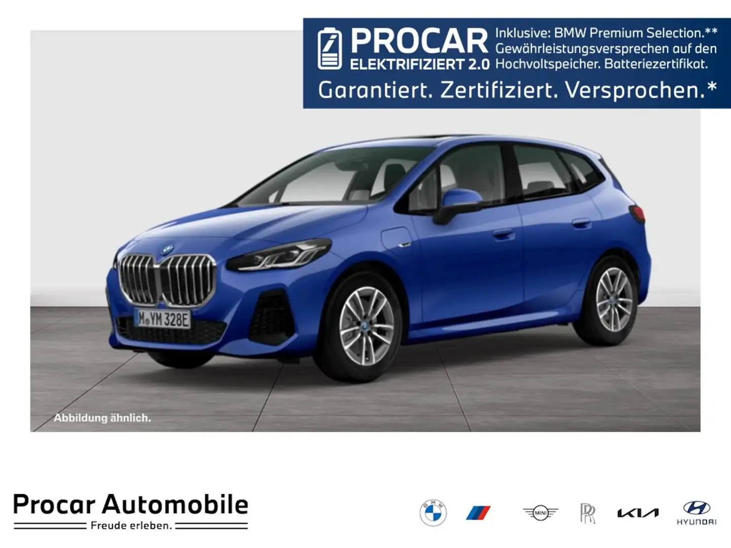 BMW 225 e xDrive M Sport HUD PANO ACC RFK NAVI LED Blau - 1