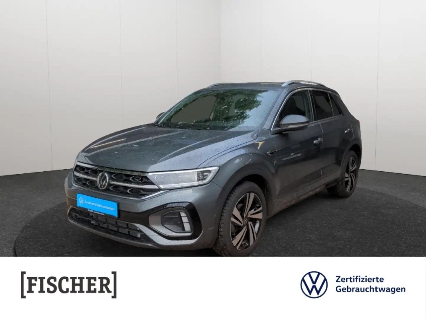 Volkswagen T-Roc 1.5TSI DSG R-Line Matrix AHK Navi Beats Rear View Grau - 1