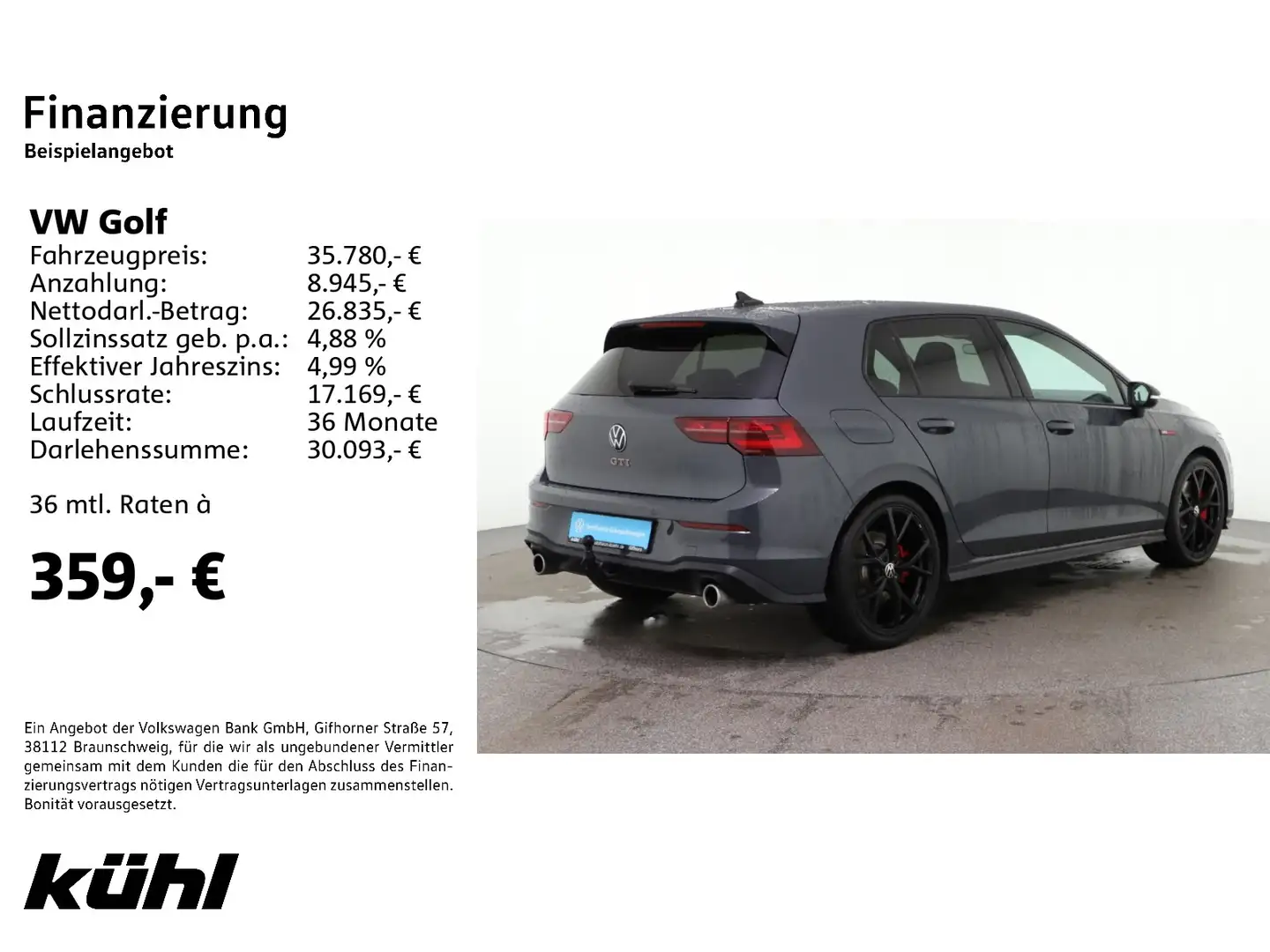Volkswagen Golf GTI Golf 8 VIII GTI 2.0 TSI DSG LED ACC DCC Standhzg Серый - 2