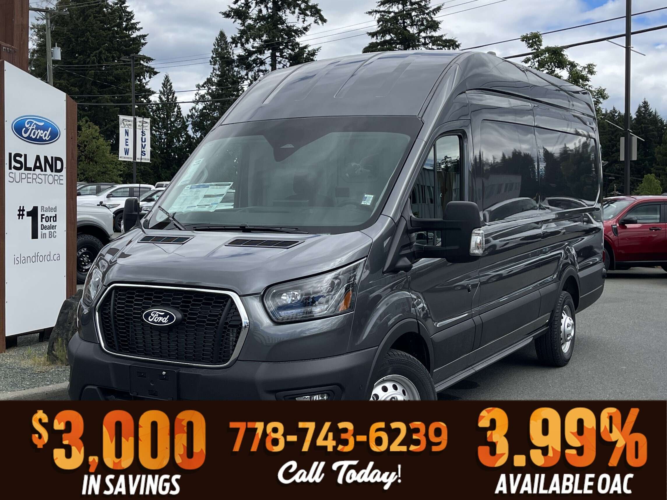 Gray 2026 Ford Transit Cargo Van Rear-Wheel Drive Automatic