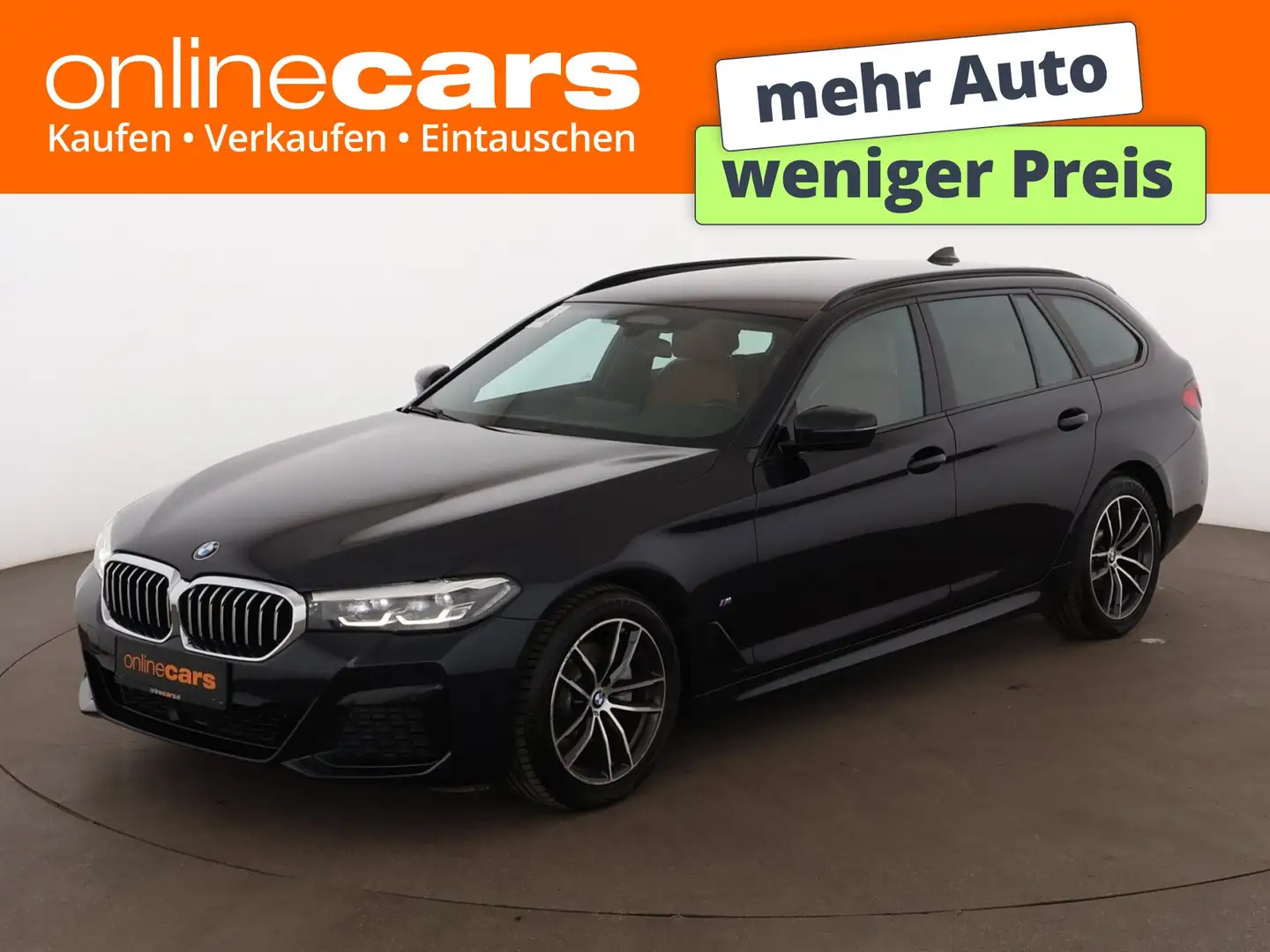 BMW 520 d Touring M-Sport Aut LED RADAR LEDER NAVI PDC Schwarz - 1