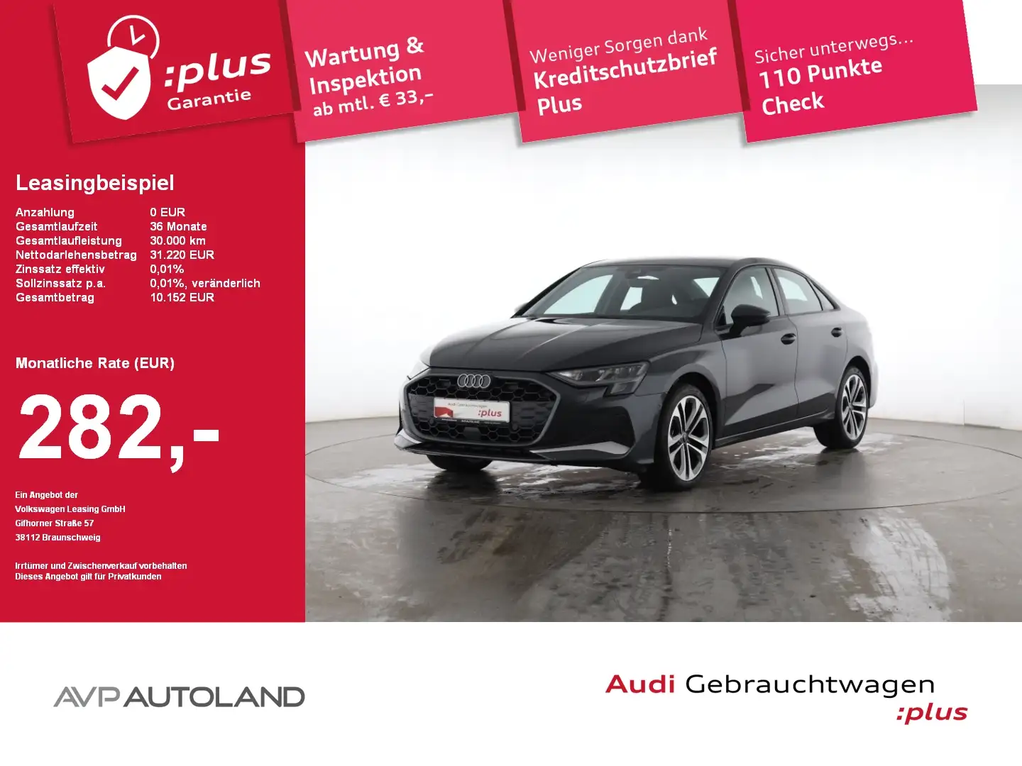 Audi A3 Limousine 35 TFSI S tronic advanced Facelift Grau - 1