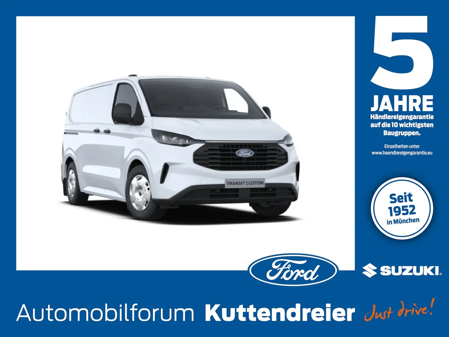 Ford Transit Custom Kasten Trend 280 L1 AHK*NAVI*SHZ Blanc - 1