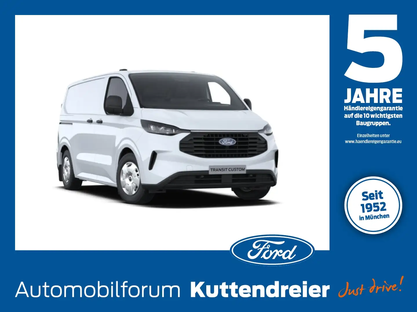 Ford Transit Custom Kasten Trend 280 L1 AHK*NAVI*SHZ Blanc - 1