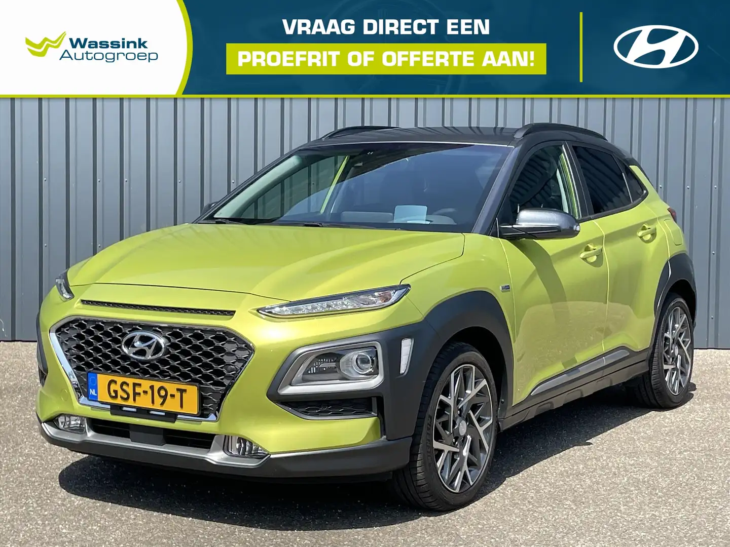 Hyundai KONA GDI 141pk HEV 2WD Aut. Premium I Stoelverwarming I Groen - 1