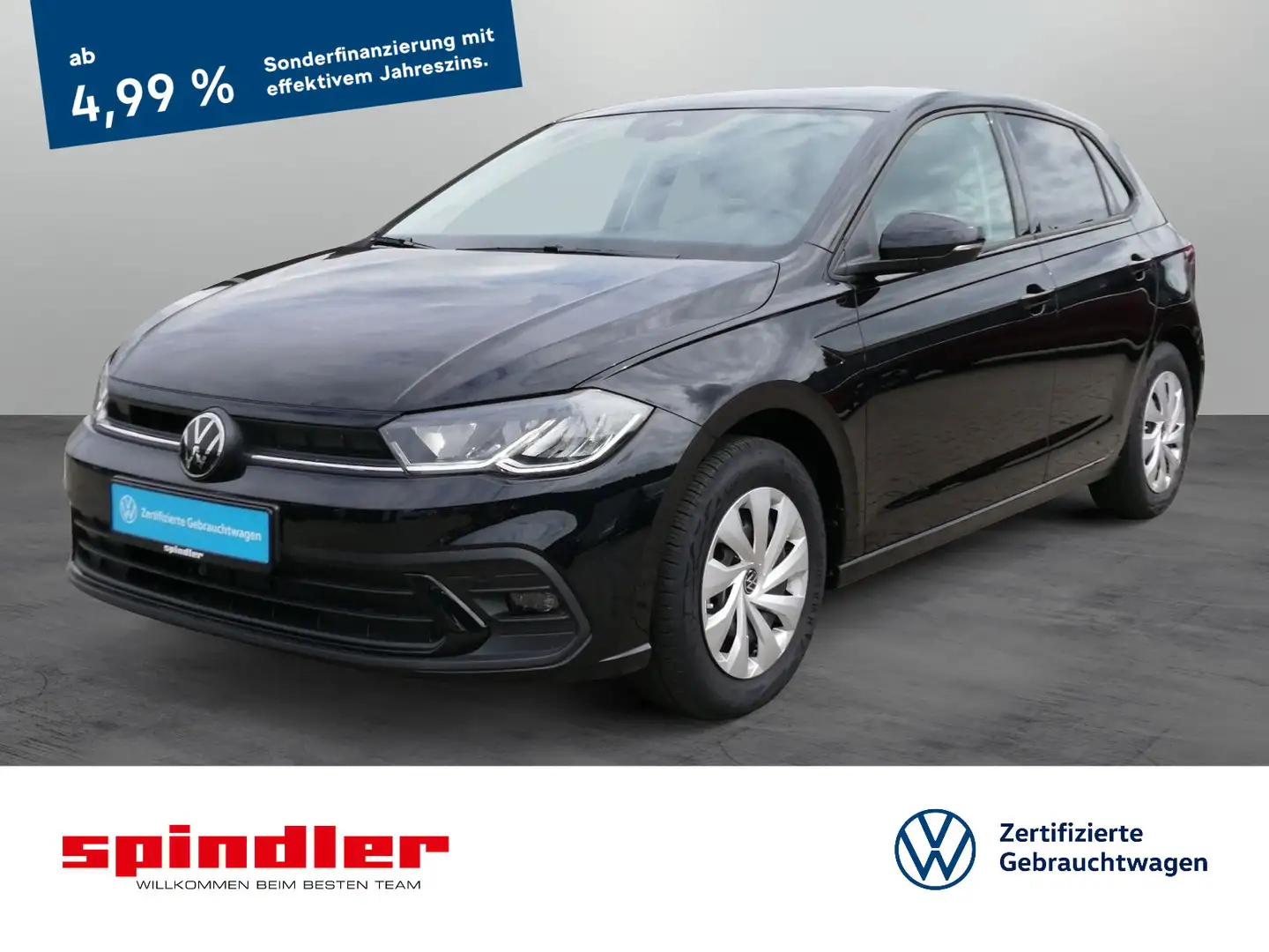 Volkswagen Polo Life 1.0 TSI/LED, ACC; Navi, Park, SHZ,DAB+ Schwarz - 1