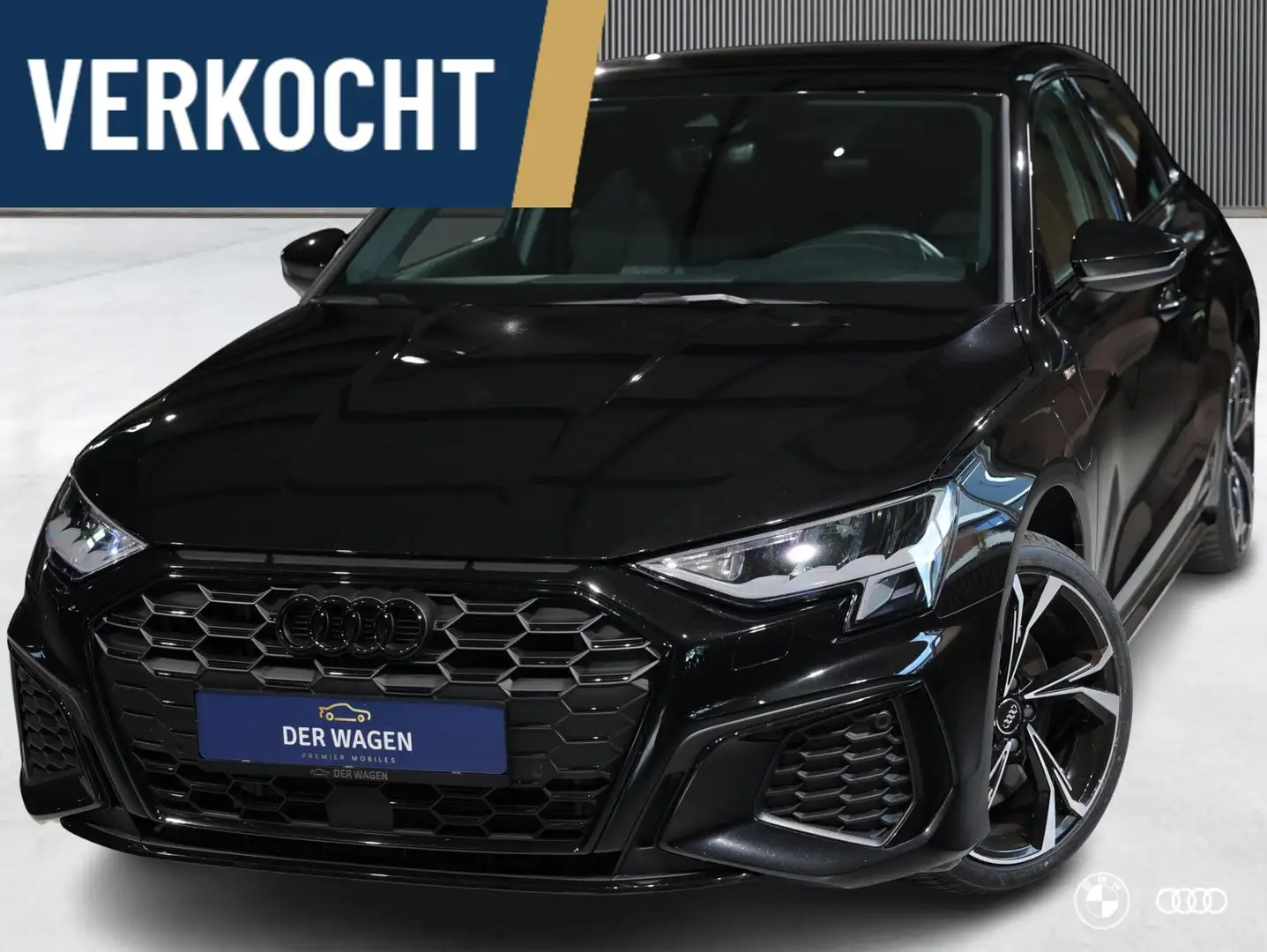 Audi A3 45 TFSIe S LINE BLACK ED. / ACC / CARPLAY / STOELV Zwart - 1