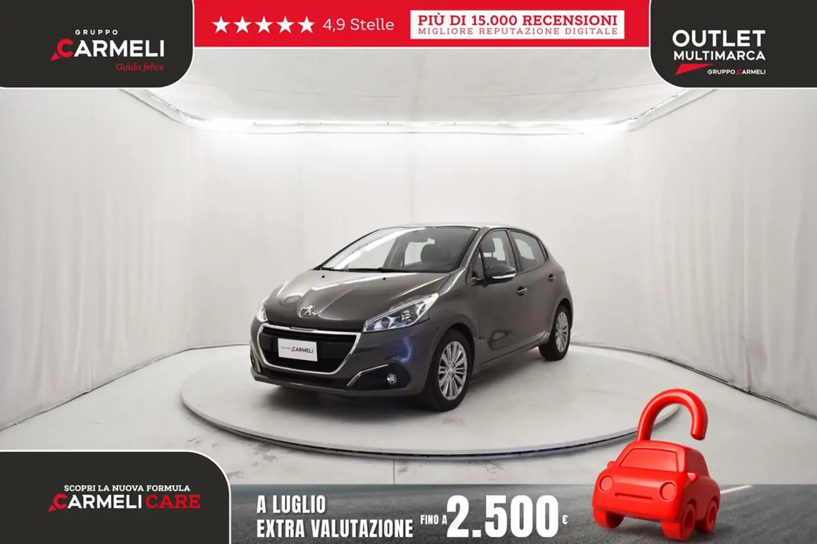 Peugeot 208 1.6 bluehdi Active 75cv 5p Grijs - 1