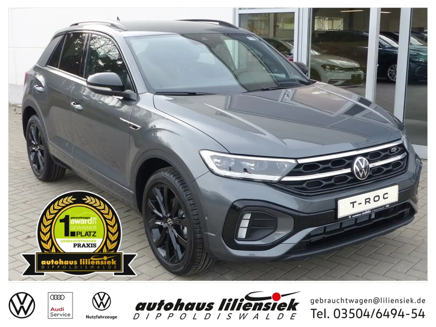 Volkswagen T-Roc 1.0 TSI R-Line *LED*PDC*Navi* Gris - 1