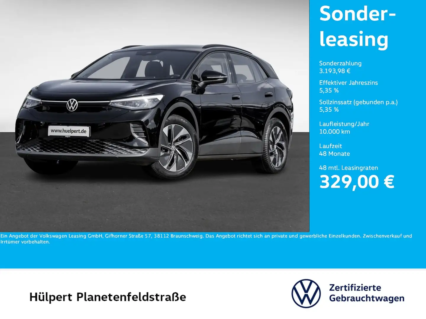 Volkswagen ID.4 PRO ACC LM19 NAVI SITZHEIZUNG CARPLAY LED Zwart - 1