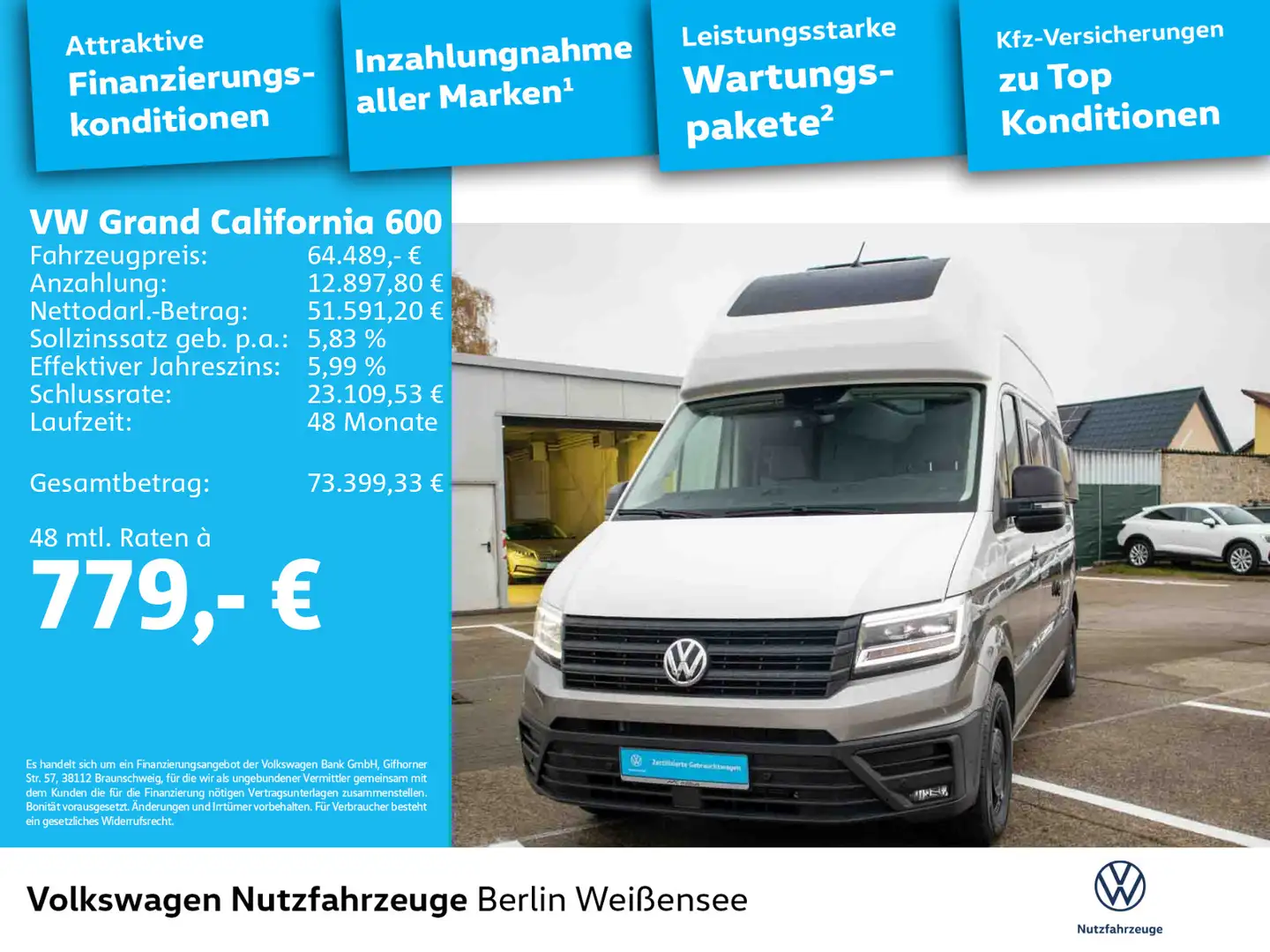 Volkswagen Grand California MR TDI AUT*MARKISE*GAS*SOLA Beige - 2