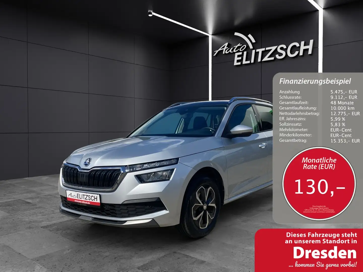 Skoda Kamiq TSI Ambition LED Pano GRA PDC SH LM Silber - 1