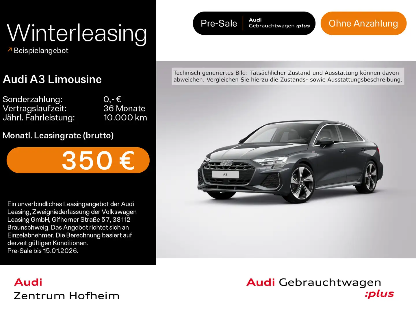Audi A3 35 TFSI 2x S line S tro*Sonos*LED*V Grau - 1