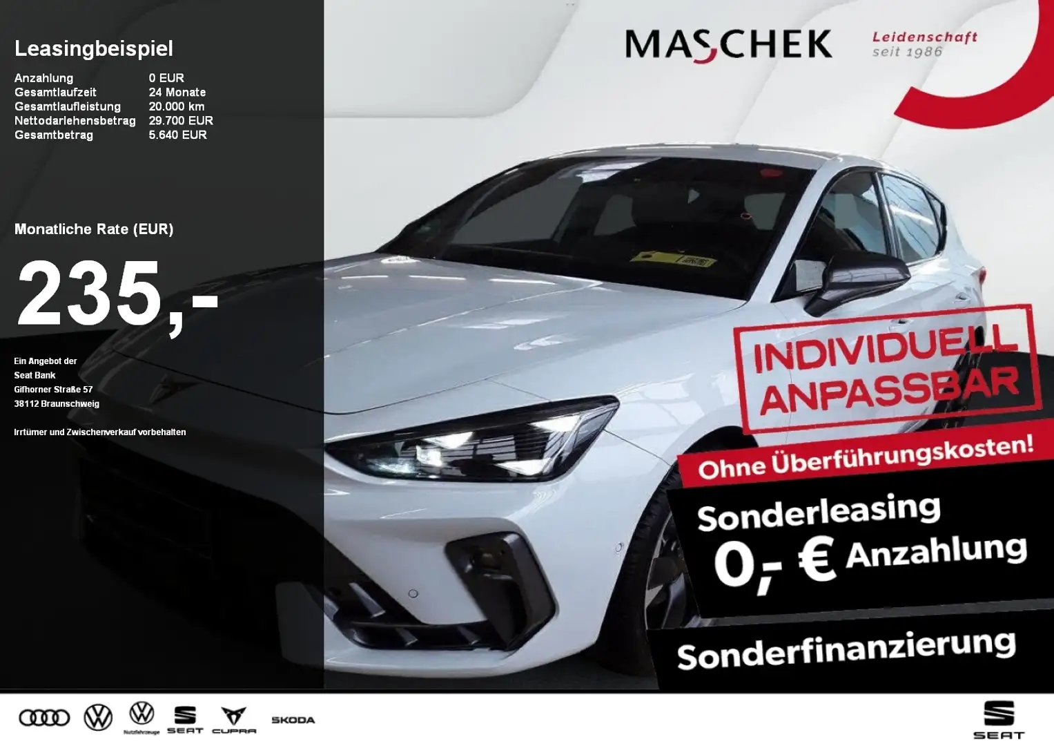 CUPRA Leon 1.5 eTSI Sonderleasing! Navi RearView ACC Weiß - 1