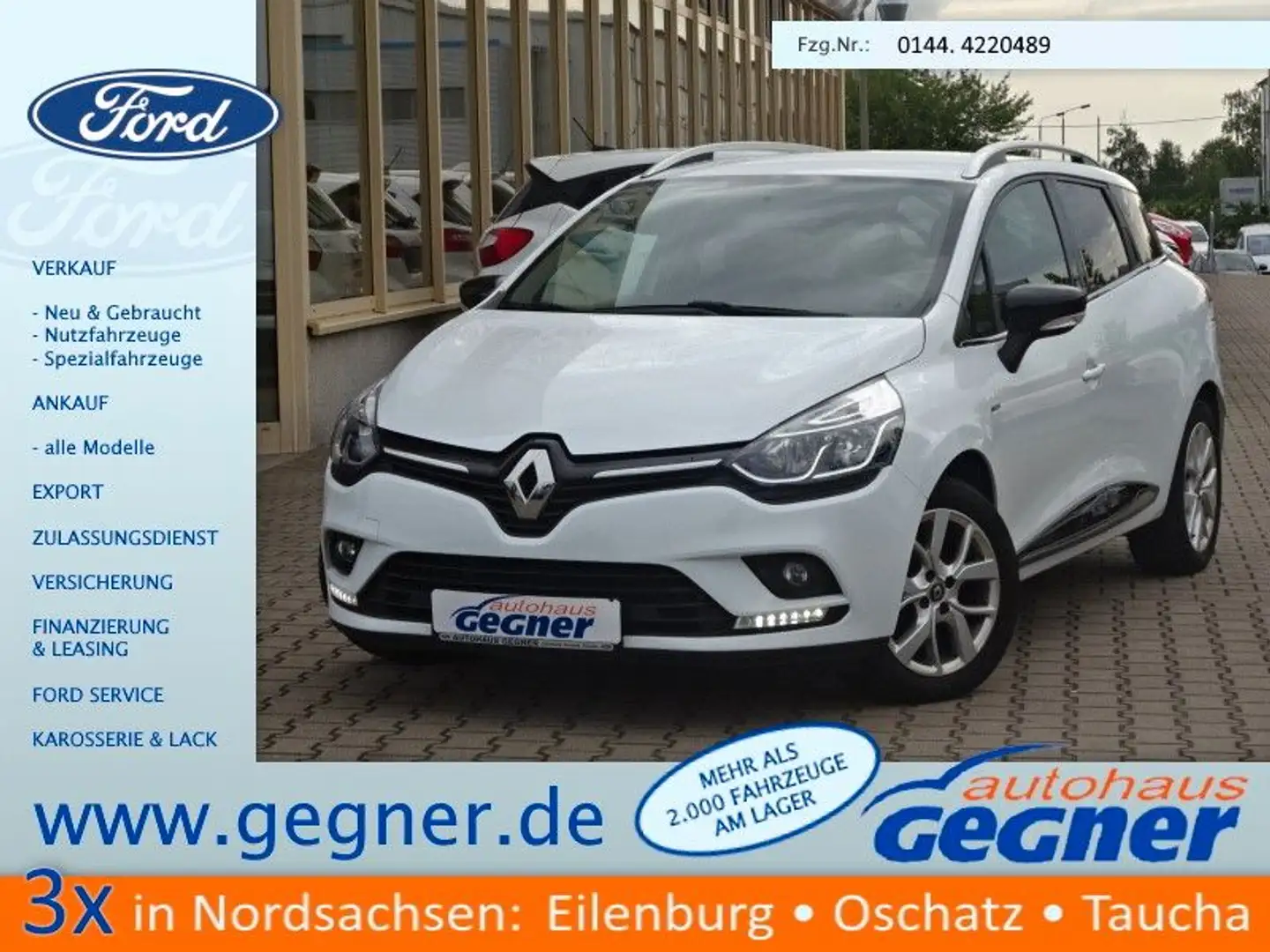 Renault Clio IV Grandtour 90PS Limited PPS Navi Weiß - 1