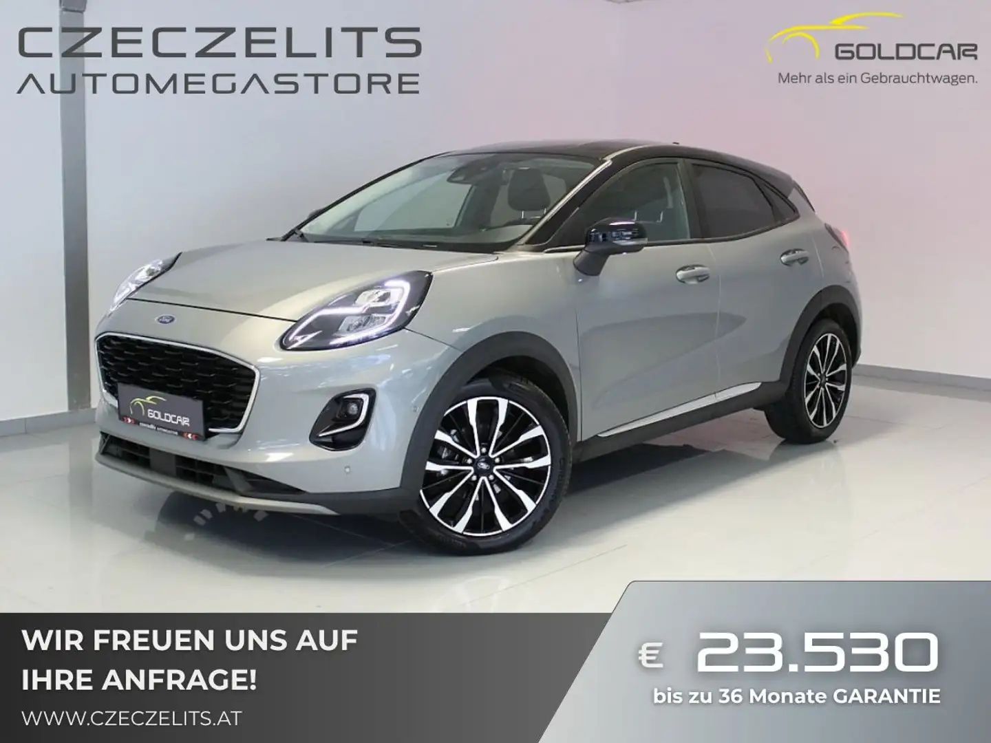 Ford Puma 1,0 EcoBoost Hybrid Titanium X Aut. Silber - 1