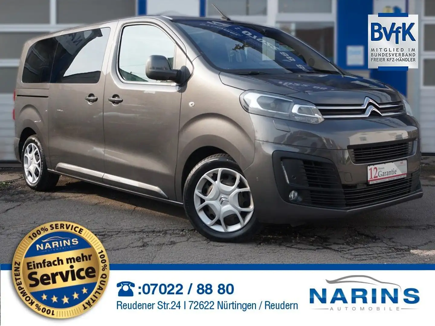 Citroen Spacetourer Spacetourer Feel M AHK Klima Navi 8 Sitzer Grau - 1