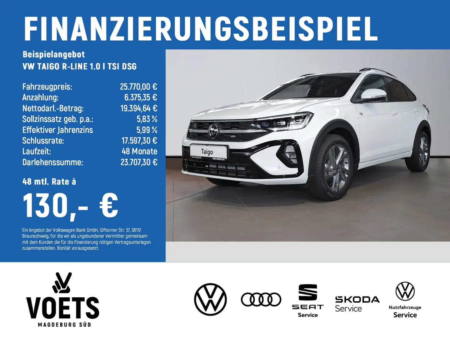 Volkswagen Taigo R-LINE 1.0 l TSI DSG IQ LIGHT+NAVI+ACC Weiß - 2