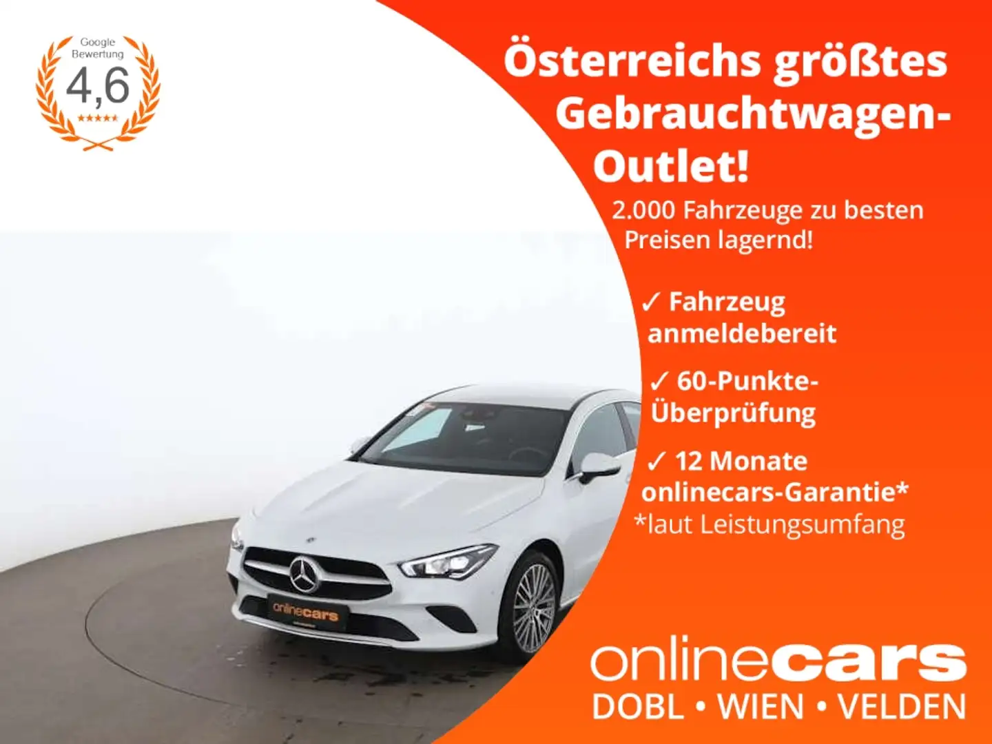 Mercedes-Benz CLA 250 e Progressive Aut LED NAVI LEDER R-CAM Weiß - 1