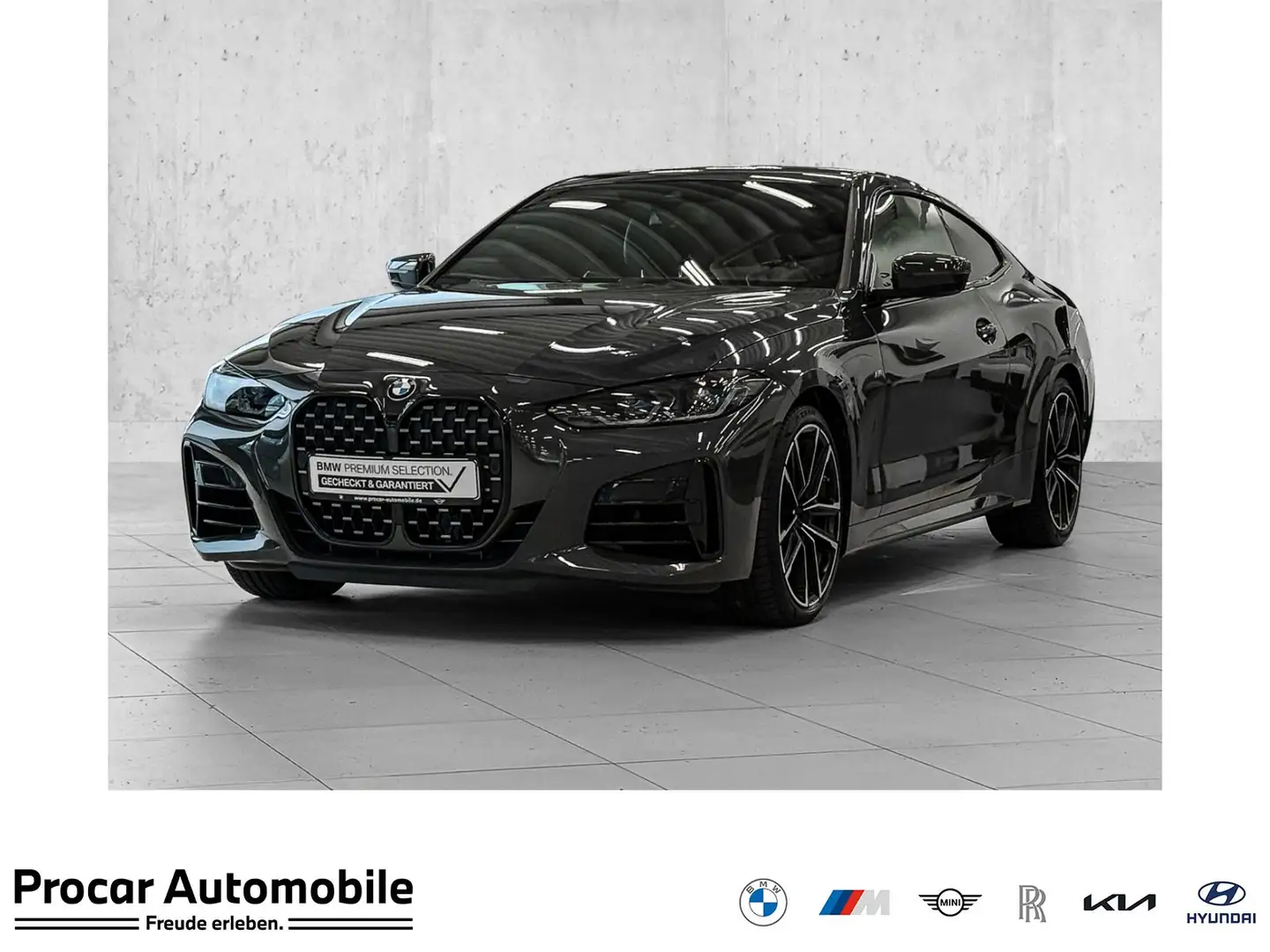 BMW 440 M440i xDrive Coupé HUD+RFK+NAVI+LASER+H&K Gris - 1