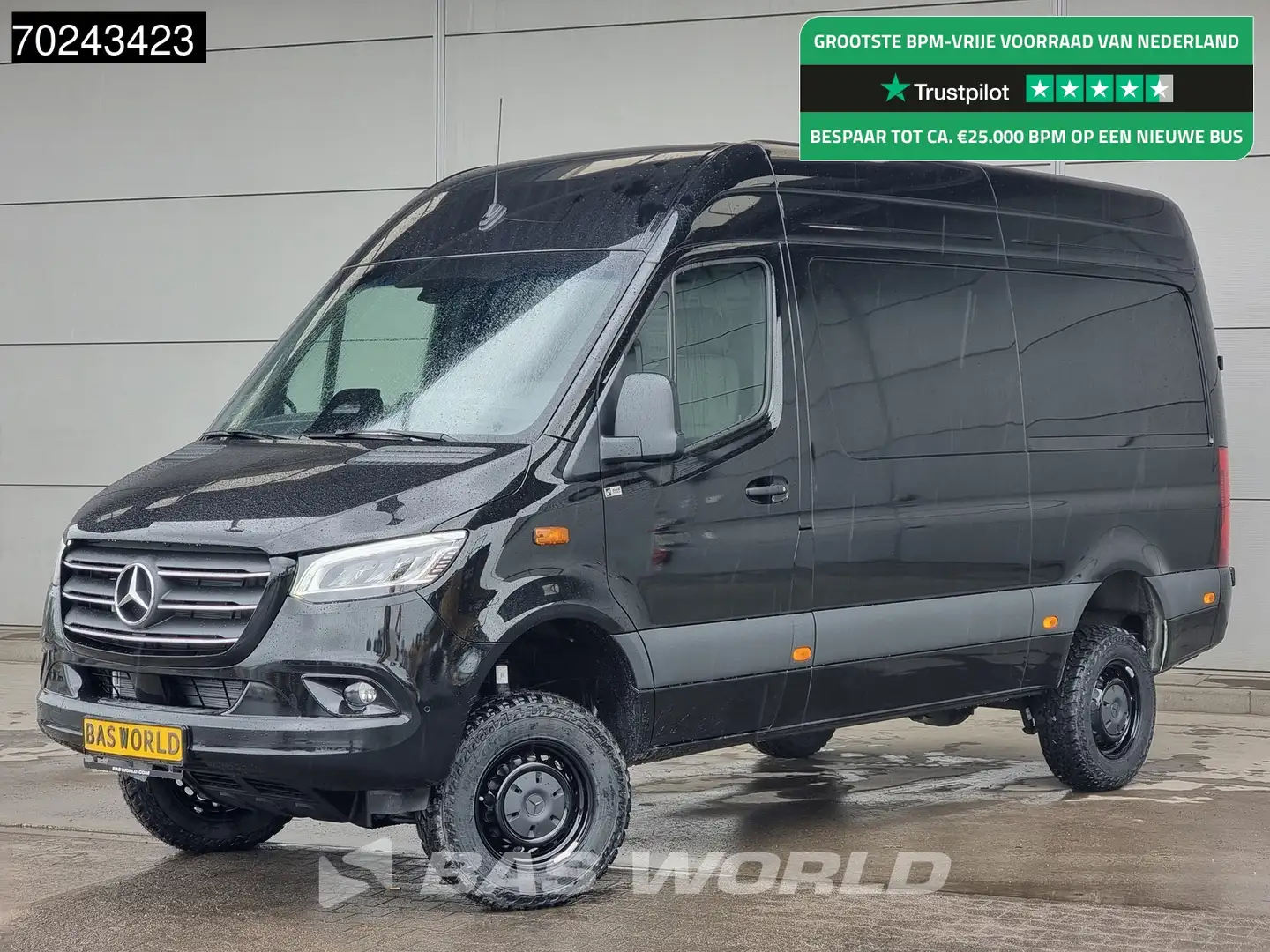 Mercedes-Benz Sprinter 319 CDI Automaat 4x4 Neues Modell ACC Navi Camera Zwart - 1