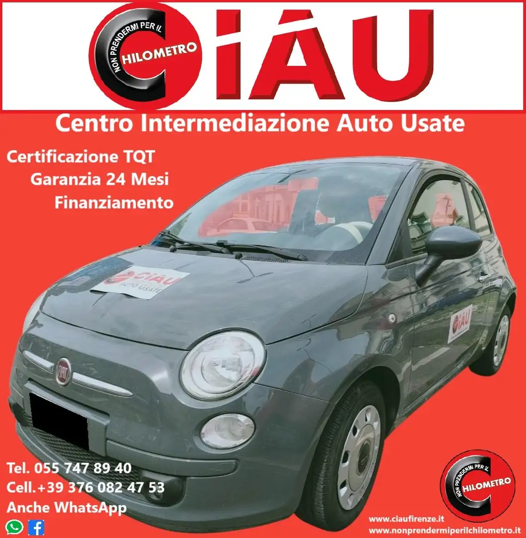 Fiat 500 1.2 Pop 69cv Neopatentati Gris - 1