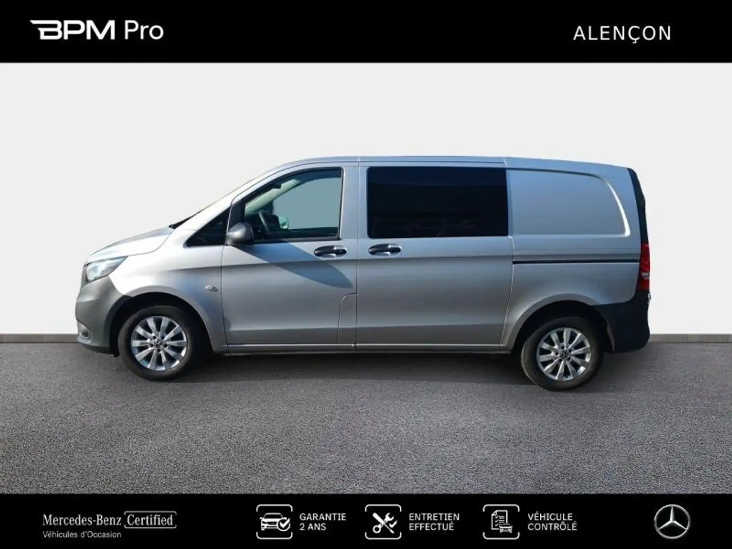 Mercedes-Benz Vito 114 CDI Mixto Compact Pro 7g-tronic Propulsion Gris - 2