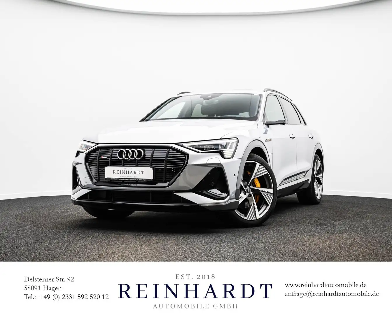 Audi e-tron 55 2x S LINE BLACK ACC/HuD/PANO/MTRX/360° Silber - 1
