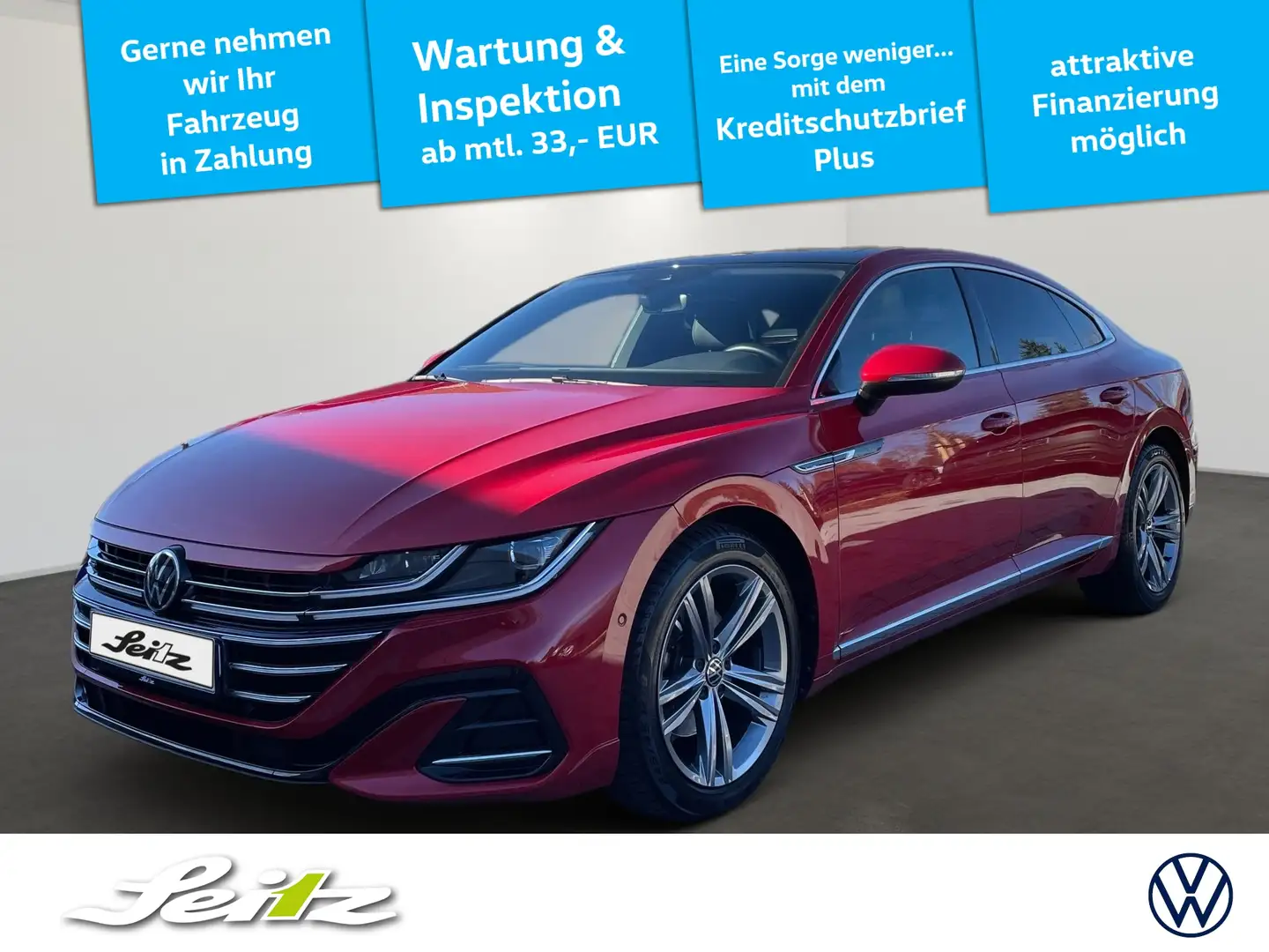 Volkswagen Arteon 2.0 TDI R-Line *LED*PANO*KAMERA* Rot - 1