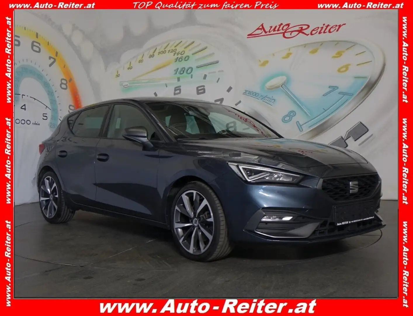 SEAT Leon 1,5 eTSI ACT FR DSG *ACC, LED, NAVI, TEILLEDER* Grau - 1