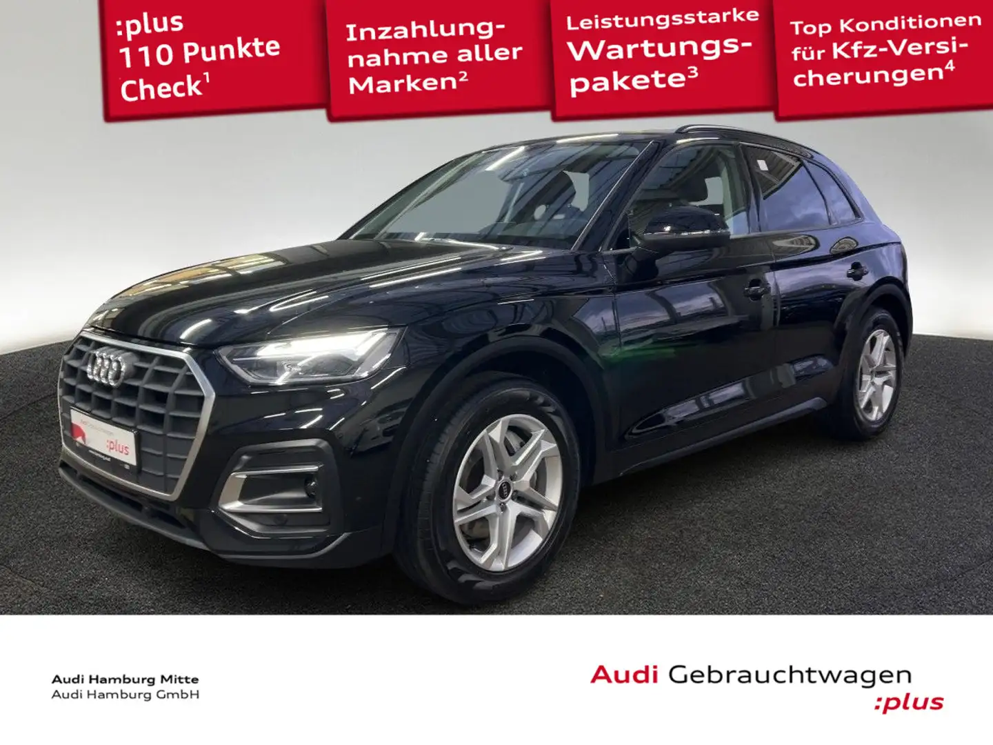 Audi Q5 35 TDI S tronic Pano AHK Kamera Navi Sitzhzg Schwarz - 1