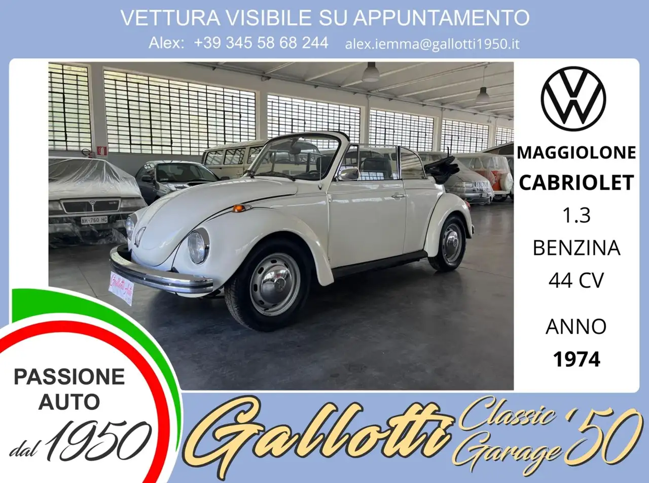 Volkswagen Beetle Maggiolino 1974