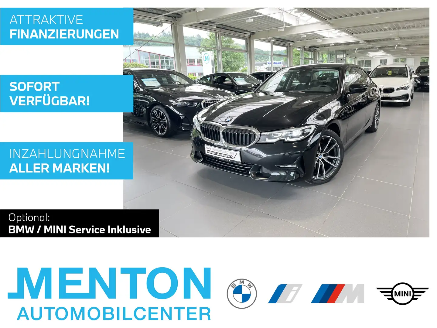 BMW 320 d Limousine AHK/Head-Up/DAB/LED//Klimaaut./PDC Schwarz - 1