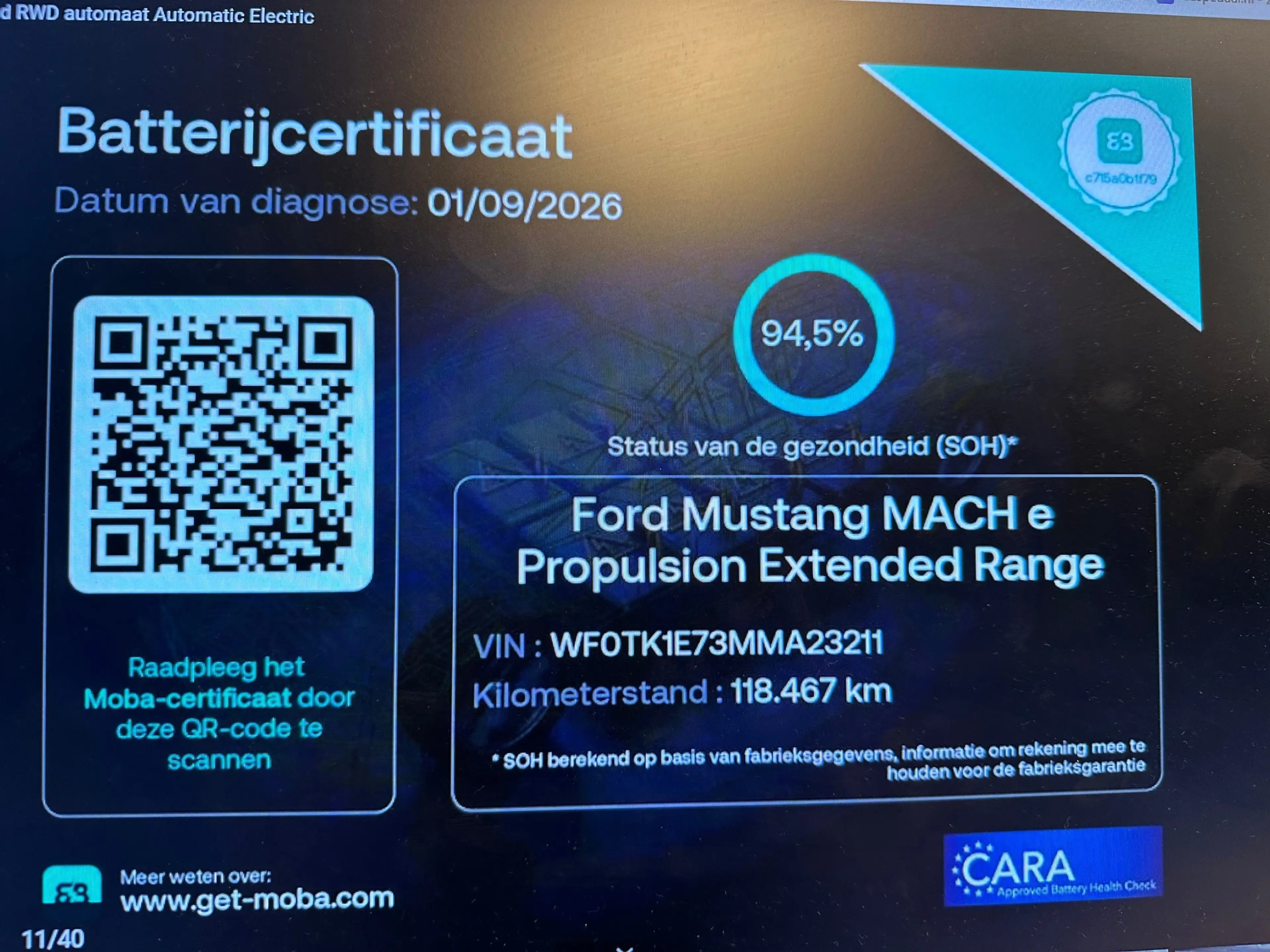 Ford Mustang Mach-E Extended RWD 98 kWh TREKHAAK B&O LEER DEALER OND — photo 2