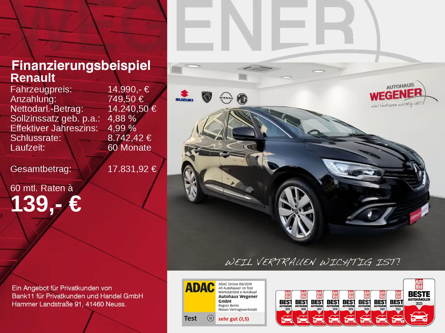 Renault Scenic SCENIC ENERGY 1.3 AT +LED+KAMERA+ALLWETTER+ALU+ Schwarz - 2