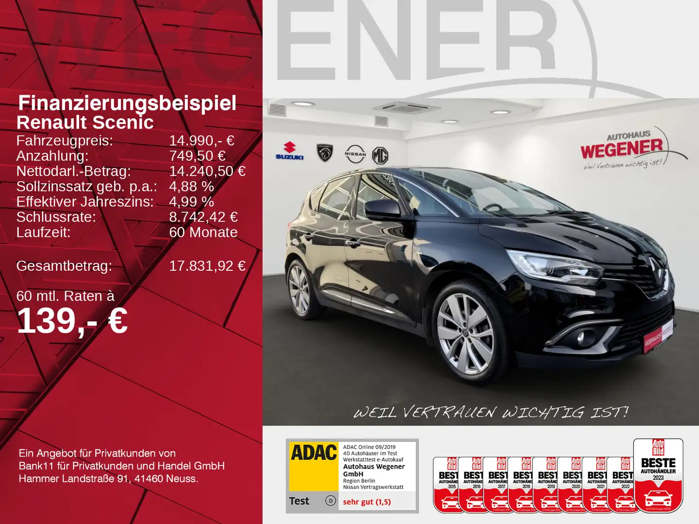 Renault Scenic SCENIC ENERGY 1.3 AT LED KAMERA ALLWETTER SHZ Schwarz - 2