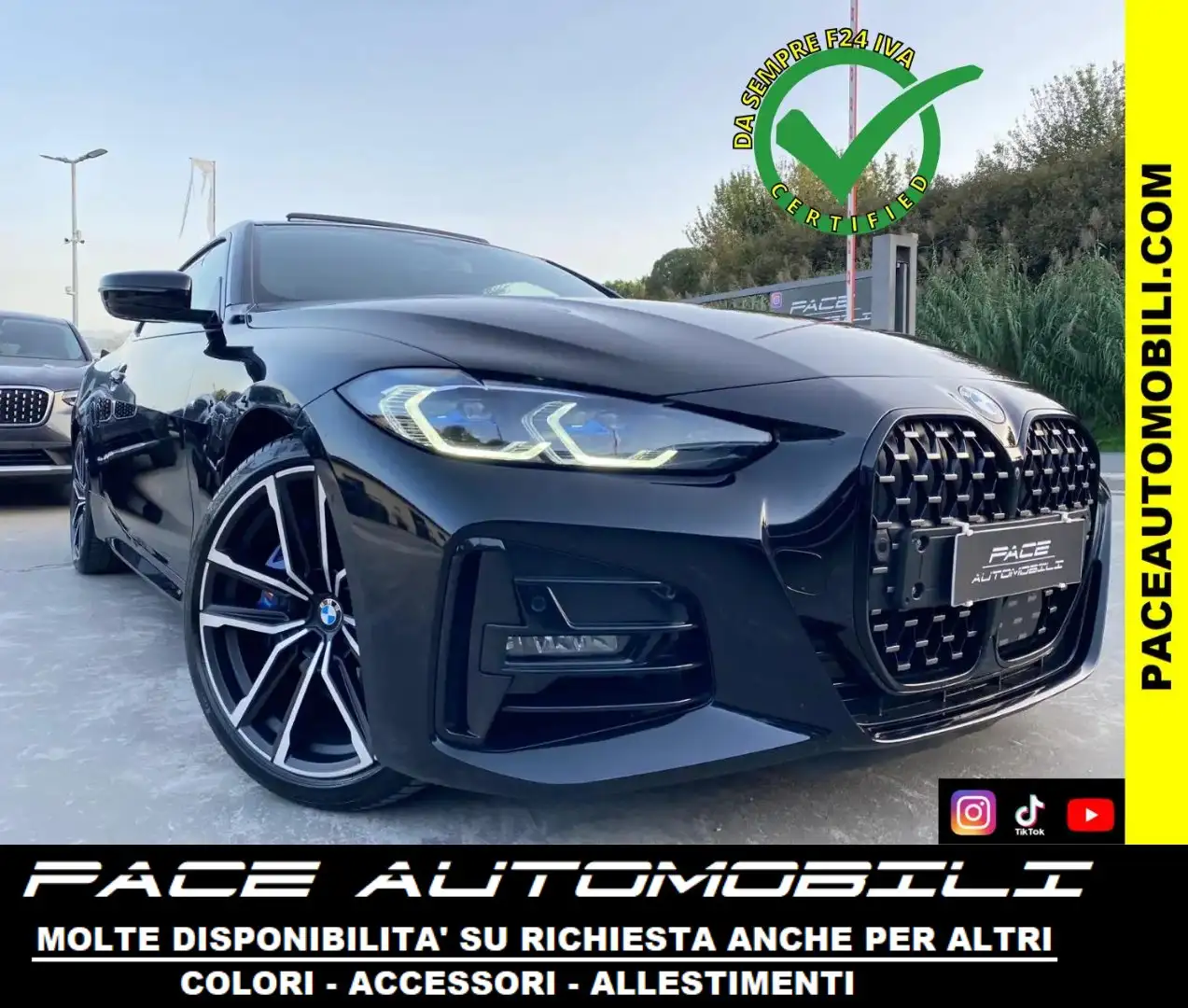 BMW 420 M SPORT MSPORT M-SPORT PDC BLACK PACK HUD 19" F1 Nero - 1