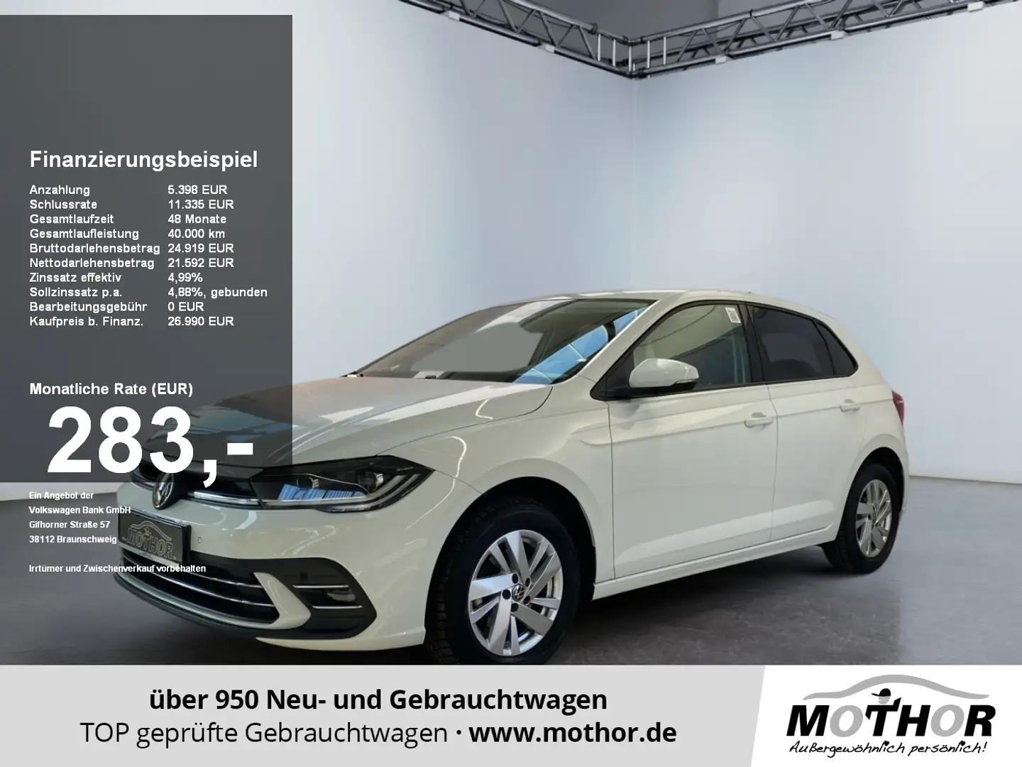 Volkswagen Polo Style VI 1.0 TSI DSG PDC LMF SHZ LED Fehér - 1