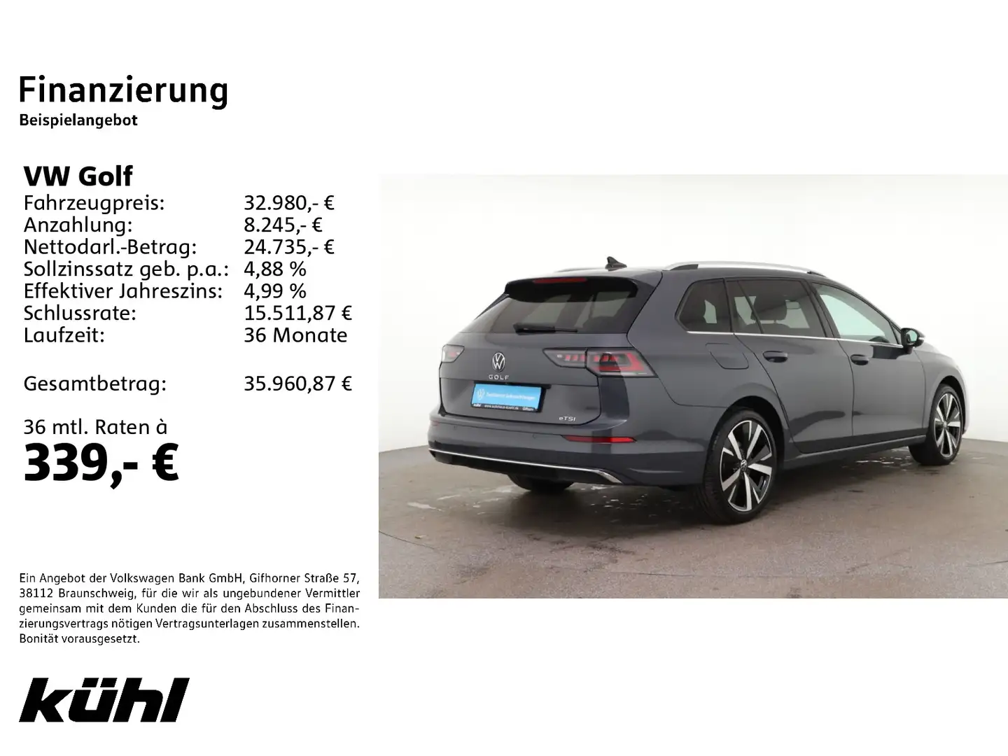 Volkswagen Golf Variant Golf VIII 8 Variant 1.5 eTSI DSG Style IQ.Light Grau - 2