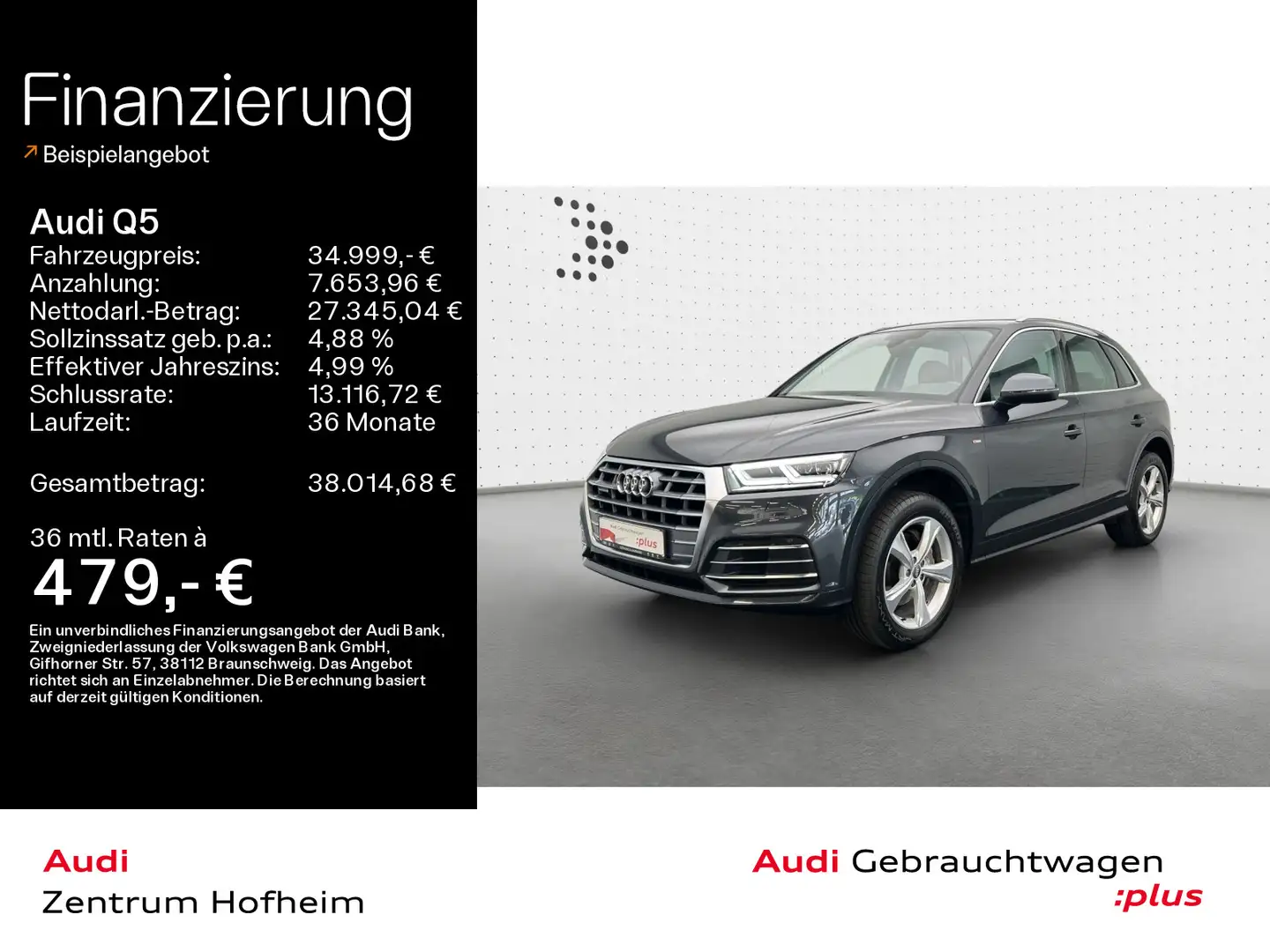 Audi Q5 40 TDI qu Design S tro*Pano*Standh*LED*Navi+* Grau - 1